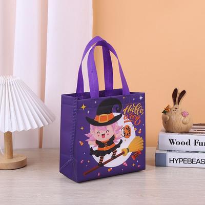 Ghost Halloween Gift Bag Large Capacity Printed Pumpkin Bag Halloween Non-woven Handbag Gifts
