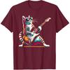 Guitar Cat Novelty Rock Music Band Concert Funny Cat T-Shirt