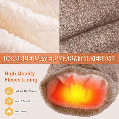 Зимний шарф-бафф для мужчин, Лыжный бафф для лица, Женский шарф-бафф, Флисовый шарф-бафф для мужчин, Толстый ветрозащитный шарф, Утолщенный вязаный бафф для велоспорта