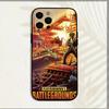Игровой чехол P-PUBG для телефона iPhone 16,15,14,13,12,11,Pro,X,XS,Max,XR,Plus,Mini, Мягкий черный чехол