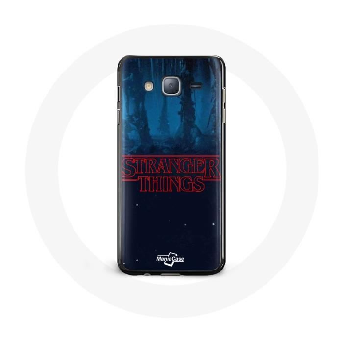 Coque - Samsung - Galaxy J3 2016 - Logo Stranger Things - Protection Rigide - Mixte