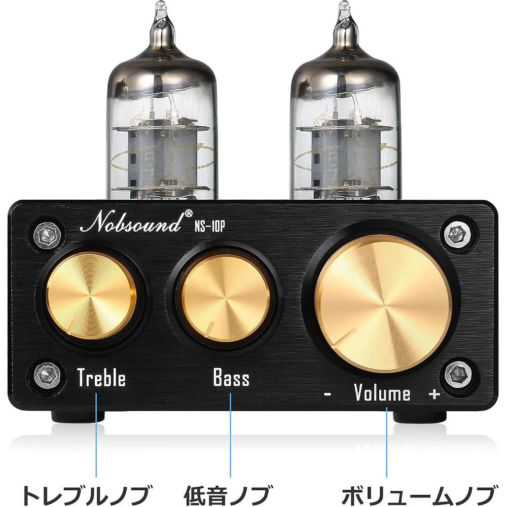 Nobsound NS-10P Мини-ламповый предусилитель Hi-Fi AUX Line с контролем низких и высоких частот