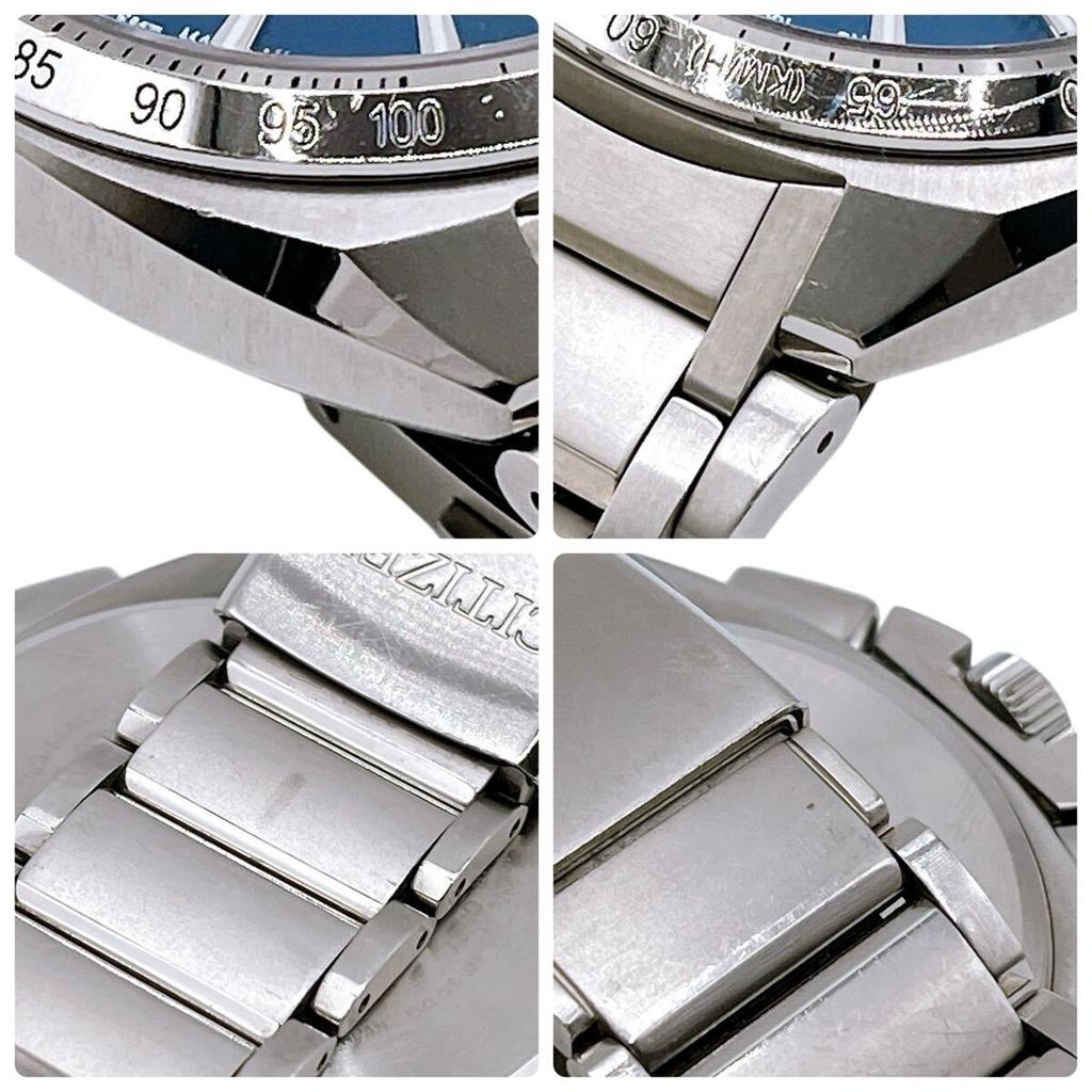 CITIZEN Attesa blue and H610-T016791 wristwatch, silver.
