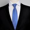 Lazy Zipper Tie Men's Formal Business Professional Easy Pull 8c Suit Blue Groom Wedding