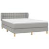 Maison Exclusive - Sommier à lattes de lit avec matelas Gris clair 140x200cm Tissu