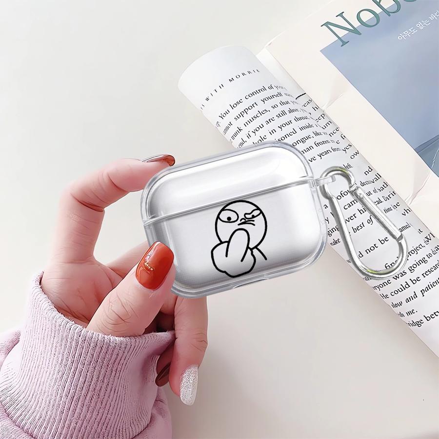 Чехол для Airpods 3 Pro3 4 Pro Pro2 1 2 Прозрачный Чехол для Наушников Чехол Веселый Matchman