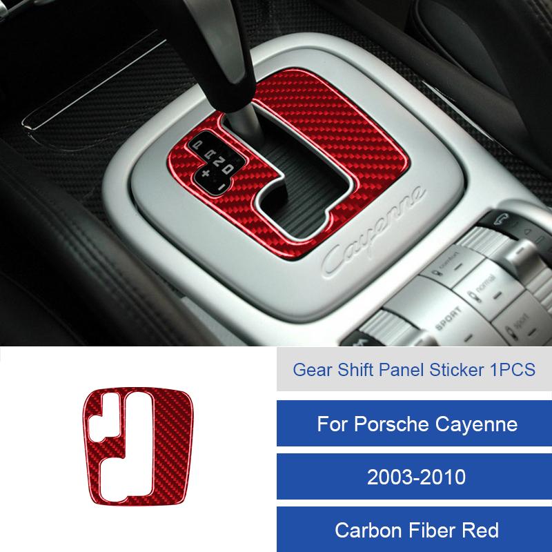 For Porsche Cayenne 2003 2004 2005 2006 2007 2008 2009 2010 Carbon Fiber / PVC Soft Center Console Gear Shift Panel Sticker