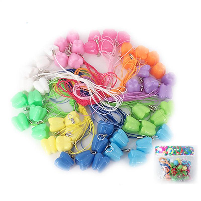 10 шт. набор пластиковая коробка для молочных зубов детский зуб лиственные стоматологические подарки случайный цвет