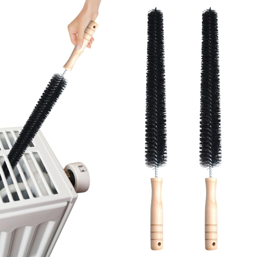 2 шт. 40 см гибкая щетка для чистки внутренней стенки дымохода нейлоновая щетина деревянная ручка щетка для радиатора длинная щетина конденсатор