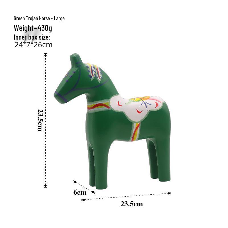 Деревянное украшение в скандинавском стиле Моранди в виде лошади для декора дома, офиса или гостиной