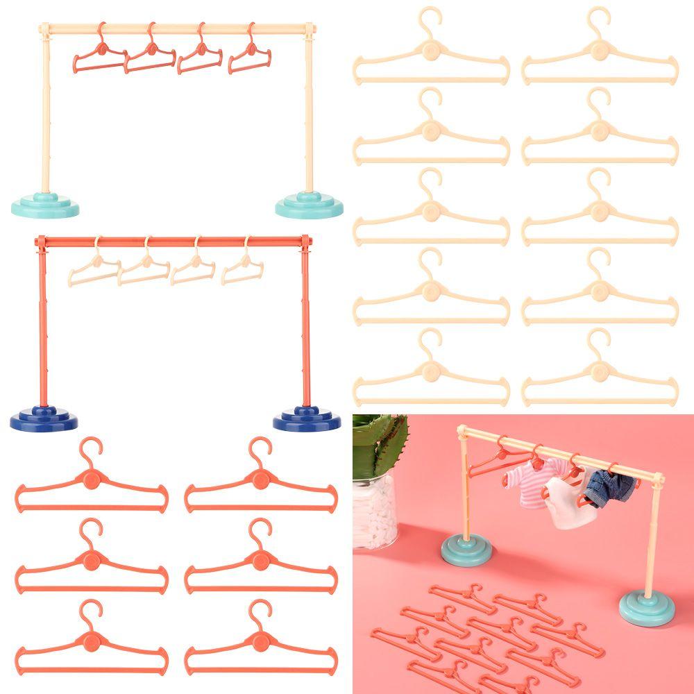 1/6 1/8 1/12 Dolls Gift Clothes Rack Dollhouse Furniture Doll Accessories Garment Organizer Hangers