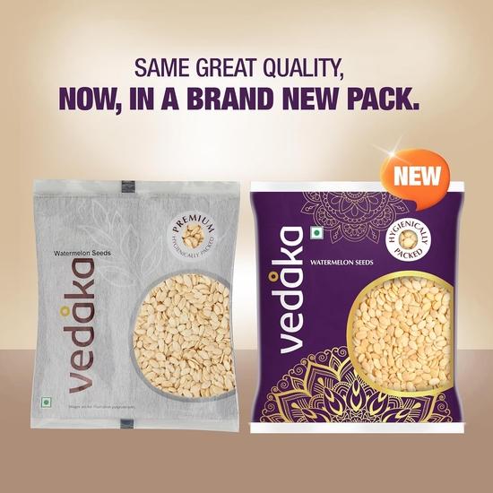 Vedaka Raw Watermelon Seeds - 500g | Tarbuj Beej | Seeds for Snacking | Gluten-Free