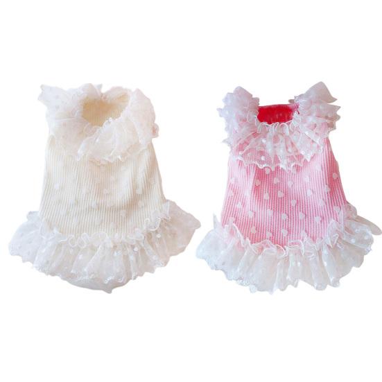 Дышащее платье для собак Красивый привлекательный очаровательный пуловер Юбка для щенка для повседневной жизни