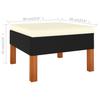9 Piece Garden Lounge Set Poly Rattan & Eucalyptus Wood Black