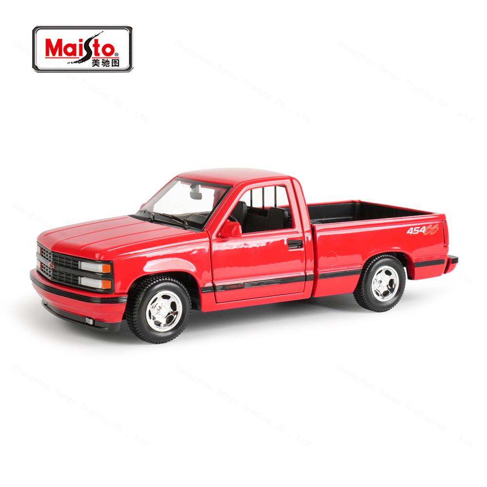 Maisto 1:24 1993 Chevrolet 454 SS Pick-up Static Die Cast Vehicles Collectible Model Car Toys