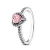 New 925 Silver Charm Pink Blue Green Black Heart-shaped Rings Women Rings Fine Jewelry Fashion Mother Gifts
