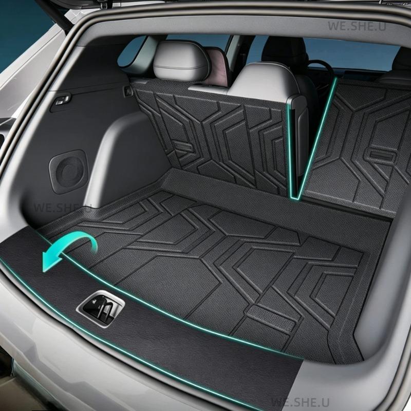 For Leapmotor B05 Lafa 5 Car Floor Mat Cargo Trunk Pad TPE Rear Seat Backrest Anti-Scratch Protector Mat All Weather Trunk Pad