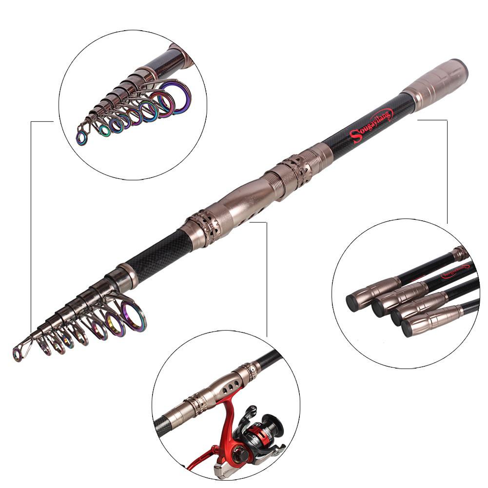 Морская удочка из углеродного волокна, телескопическая удочка, инструменты для рыболовных снастей (рыболовная катушка в комплект не входит)