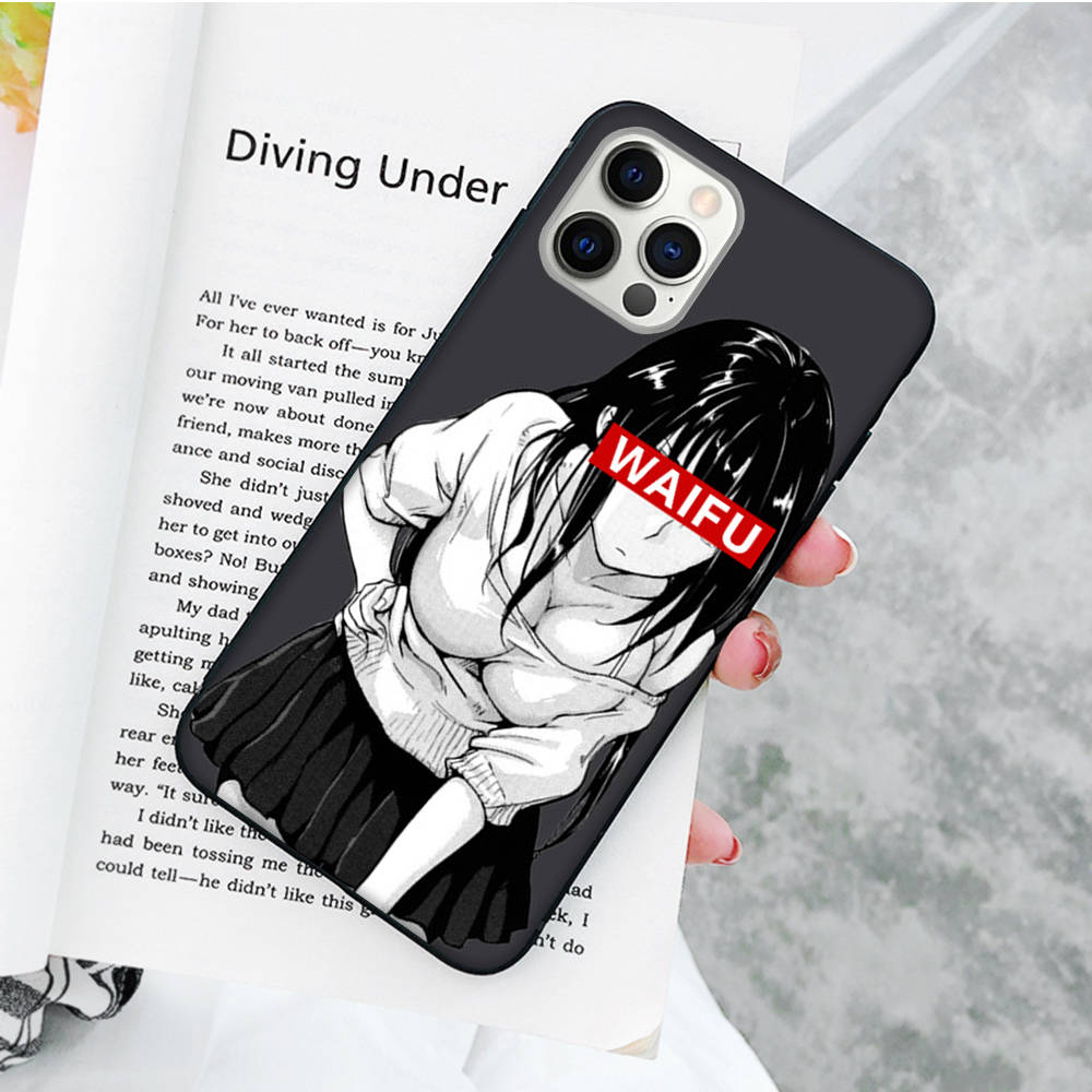 JW80 Waifu Senpai Anime Girl Мягкий чехол для OPPO Reno 8 6 5 4 Pro Plus Find X3 A17 A3 A31 A38 A40 A53 A54 A55 A74 A76 A78 A77 A80 A94 A95 A96 Lite