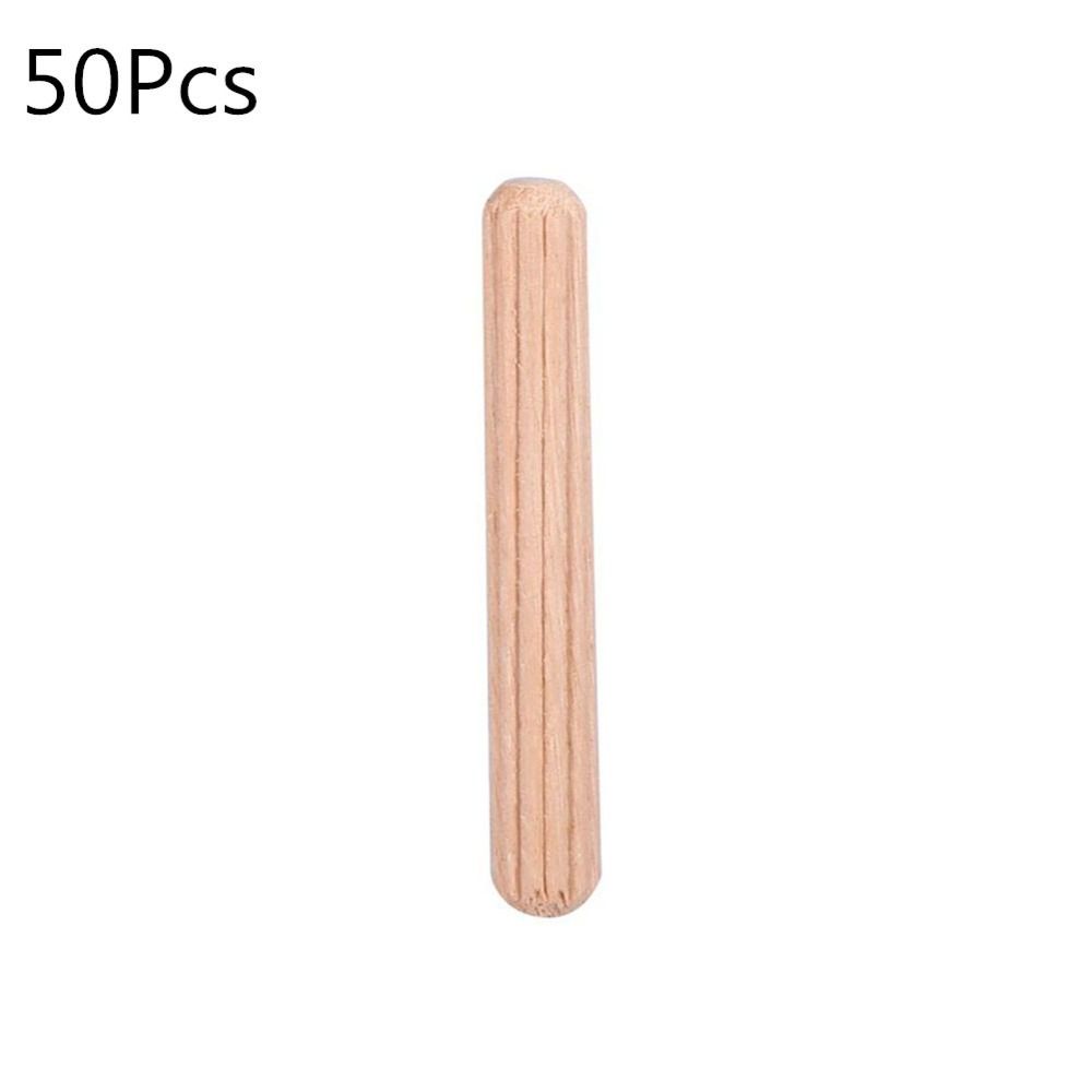 50Pcs 6x30mm 6x40mm 6x50mm Wood Dowel Pins Wooden Crafts Dowel Pegs Smooth Wooden Pegs