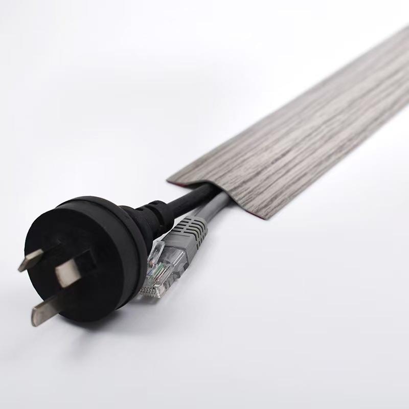 1 Roll 118.11inch Self-Adhesive Long Cable Protector, TV Cable Management Cord Hider Cord, Floor Cable Cover for Office Cable Ma