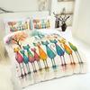 Rainbow Sunrise Flower Field Duvet Cover Set 1 Duvet Cover+2 Pillowcases High-Definition Print for Home Dorm Decor