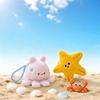 Soft Ocean Animal Plush Keychain Kawaii Fluffy Whale Keyring Bag Charm Seahorse Pendant  Home Decor