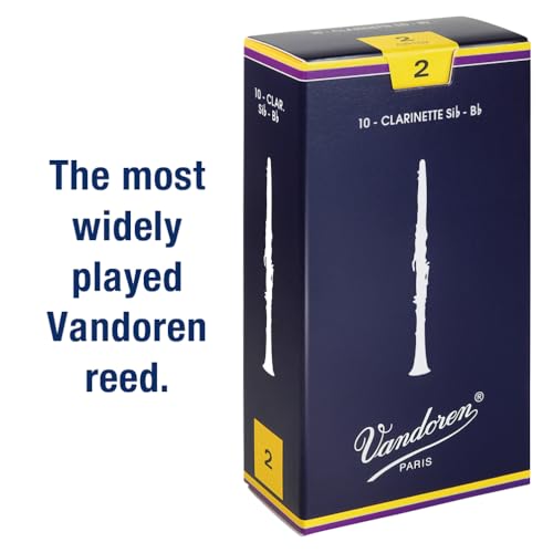 Трости Vandoren для кларнета Bb, Традиционные, Жесткость: 2 (Пакет из 10)