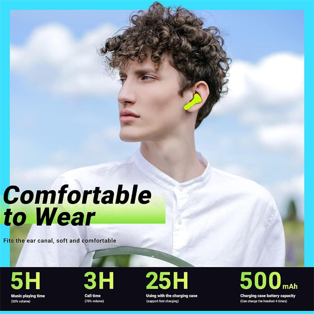 Air31 Tws Беспроводные Bluetooth 5.0 Спортивные Игровые Наушники с Шумоподавлением, Микрофоном и Светодиодным Дисплеем