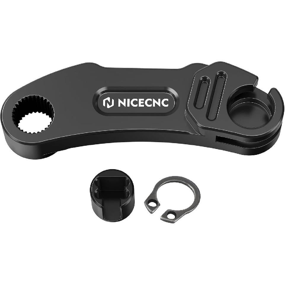 NICECNC Clutch Puller Cable Arm Billet Aluminum Compatible with Yamaha Raptor 700 2006-2026, Raptor 700R 2011-2026 Black