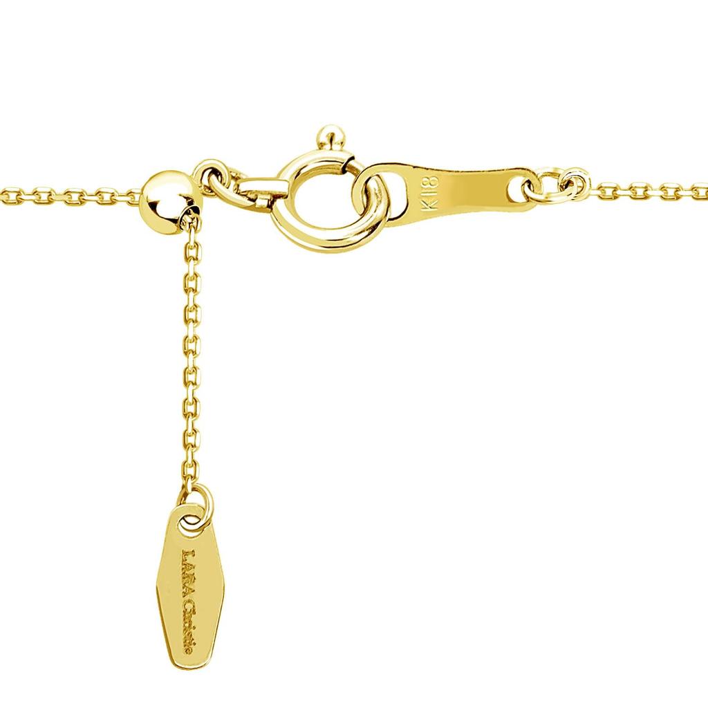 Ожерелье из золотой цепочки 18 карат K18 Red Bean Azuki Ширина максимальная 45 см Длина регулируемая [Lara Christie] 0,8 мм приблизительно. 1.3г lc97-0005