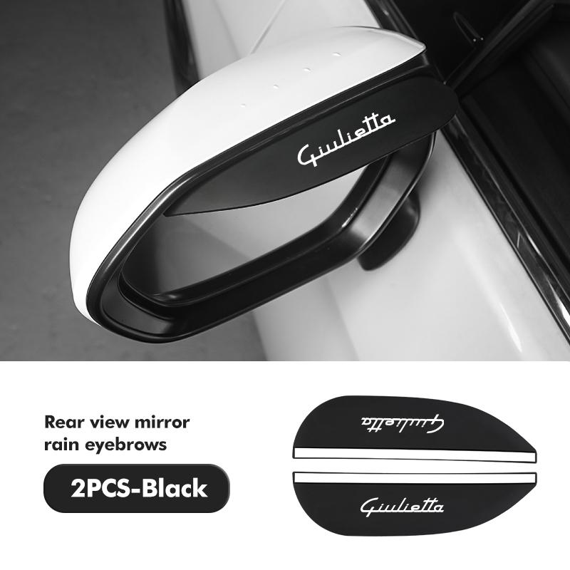ZIPCA1 For Alfa Romeo 2pcs Car Rain Eyebrow Rearview Mirror Visor Shade Rain Cover Rear View Accessories 159 Giulietta Giulia 147 Mito