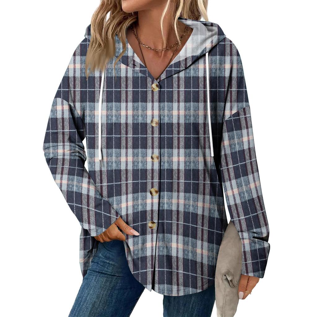 Женское модное повседневное пальто реглан с длинным рукавом и кулиской, винтажное пальто с капюшоном на пуговицах