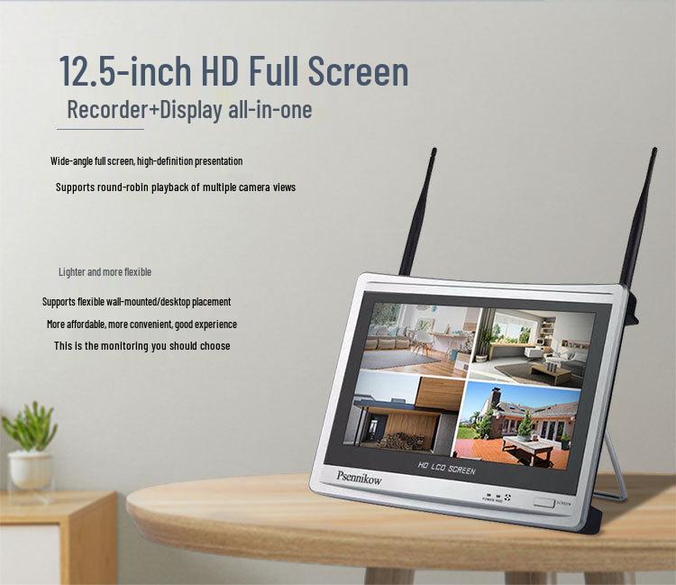 Беспроводной 4/8-канальный комплект для видеонаблюдения с экраном и 3 МП WiFi камерами