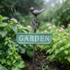 Durable Plant Support Stakes Retro Bird Garden Stake, Metal Sign Rustic Weather Resistant Yard Decoration with Stake for Flower Bed, Lawn Iron