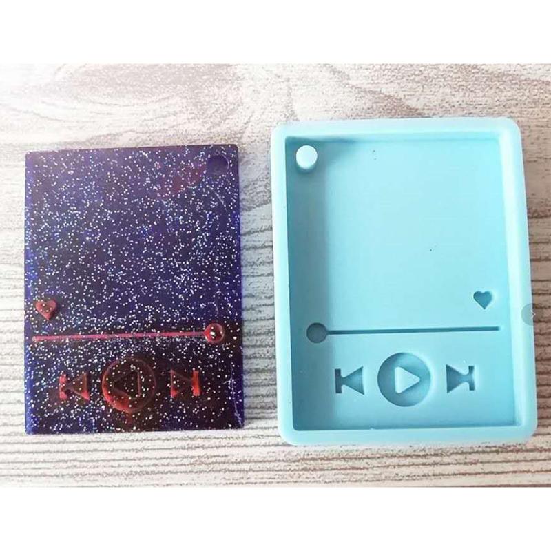 Glossy Resin Player Mold Epoxy Craft Keychain UV Resin Mold Music Player Silicone Mould Crafts Mold