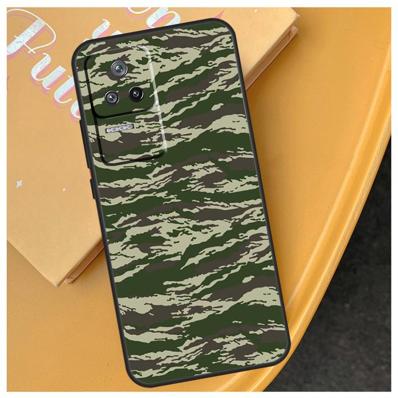 Чехол-камуфляж с тигровым принтом Армейский Funda Для Xiaomi 17 Pro Max 15 14 Ultra 13T 14T 15T POCO X7 Pro X5 X6 F5 F6 F7 F8 Ultra Чехол