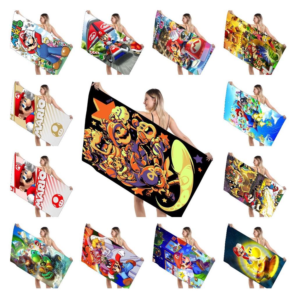 Детское пляжное полотенце Марио Супермягкое и впитывающее!