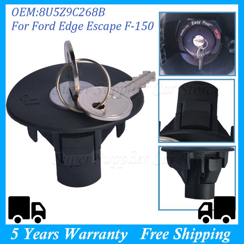 Car Locking Gas Fuel Tank Plug Cover Cap & 2 Keys For 2009 2010 2011 2012 2013 2014 2015 2016 Lincoln MKS 8U5A9C268AC 8U5Z9C268B