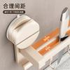 Suction cup, kitchen hook, no punching, hanging rod, pot, spoon, shovel, hanger, multi-functional wall hanging rack, door storage