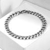 Punk Stainless Steel Bracelets For Men Women Gold Color Silver Color Curb Cuban Link Chain Wristband Miami Jewelry Gifts
