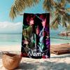Personalized customized proof beach towel with JoJo's Bizarre Adventure pattern - soft, absorbent,quick-drying,perfect swimming,camping&bathing