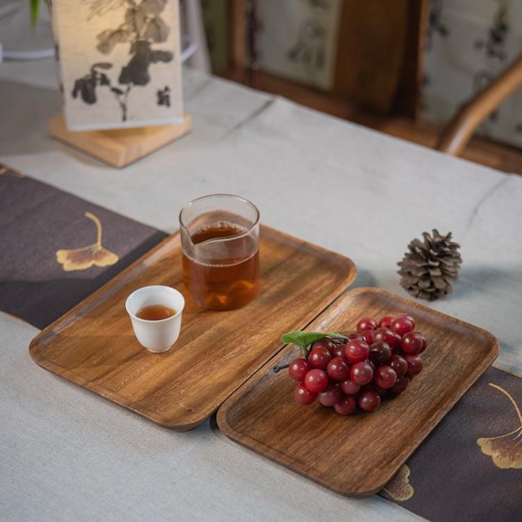 Кофейный столик из массива дерева, поднос для закусок - Китайская шкатулка для орехов и конфет