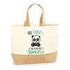 Sac Cabas - PLANETEE - Manuela Pas Touche Panda - Jute - Imprimé En France - Anses Solides