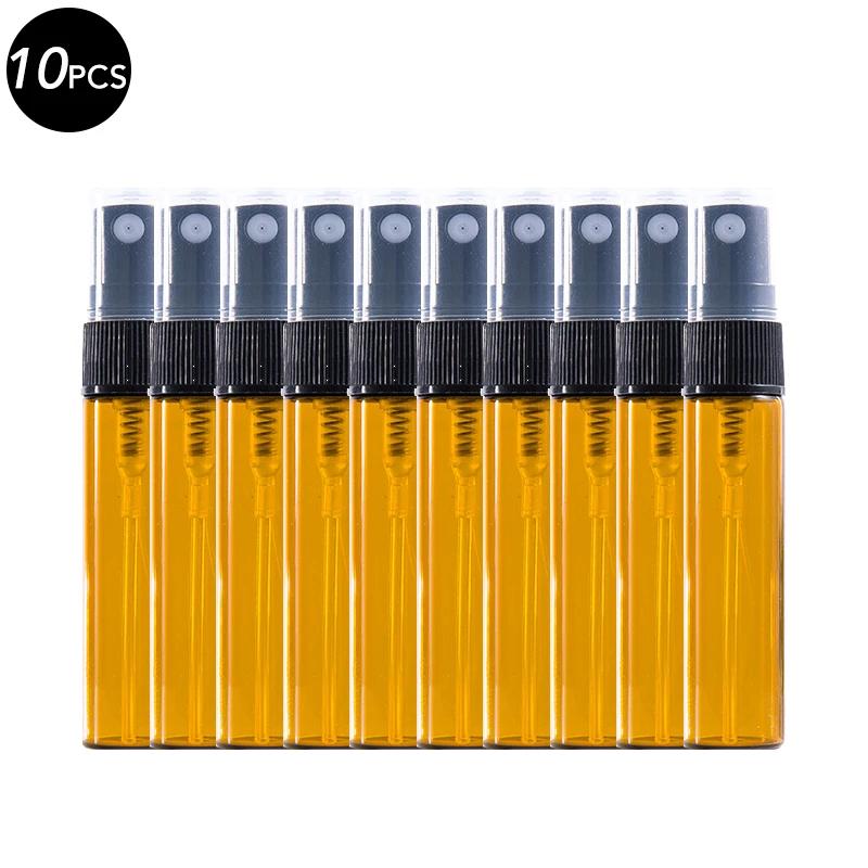5/10 шт. 2 мл, 3 мл, 5 мл, 10 мл, мини-портативный флакон для духов, спрей, многоразовый косметический образец, стеклянный флакон для розлива, пустой контейнер