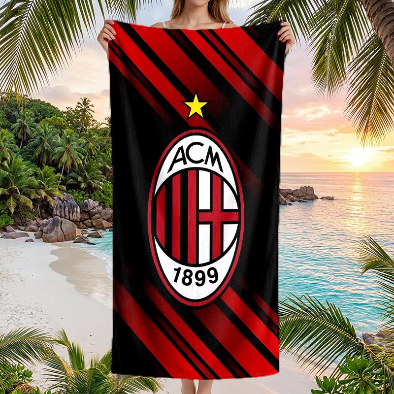 AC Milan Beach Towel Soft Microfiber Summer Towel Quick Dry Absorbent Towel for Beach Swimming Pool Travel