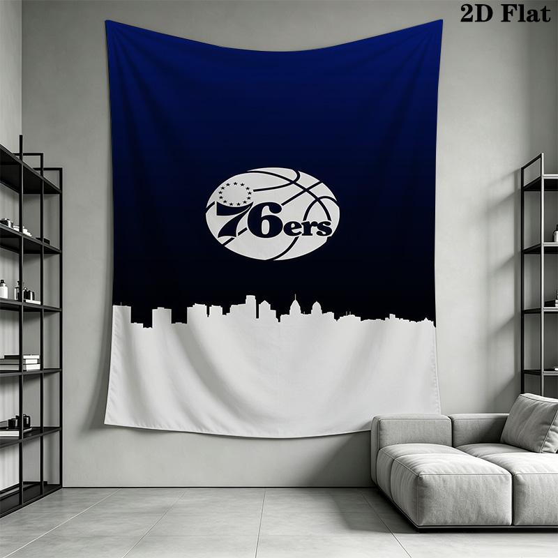 Philadelphia 76Ers Team Logo Threepiece Set 1 Duvet Cover 2 Pillowcase Without Core Duvet Cover And Pillowcase Bedding Set