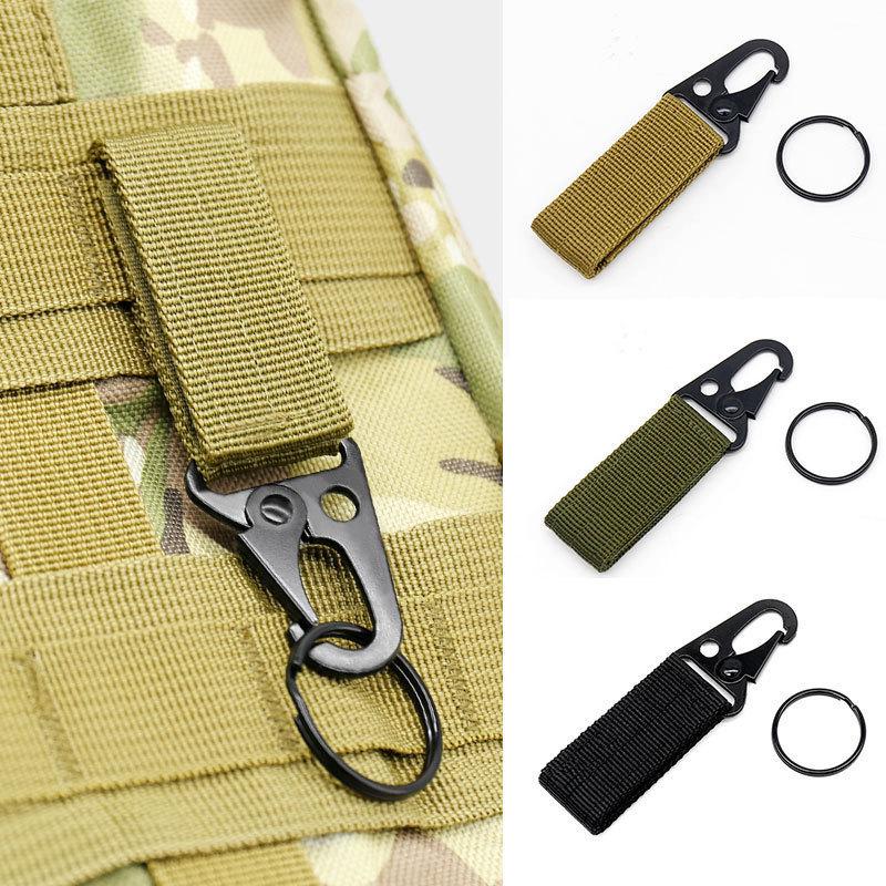 Outdoor Tactical Carabiner Webbing Belt Hook for Backpack and Climbing