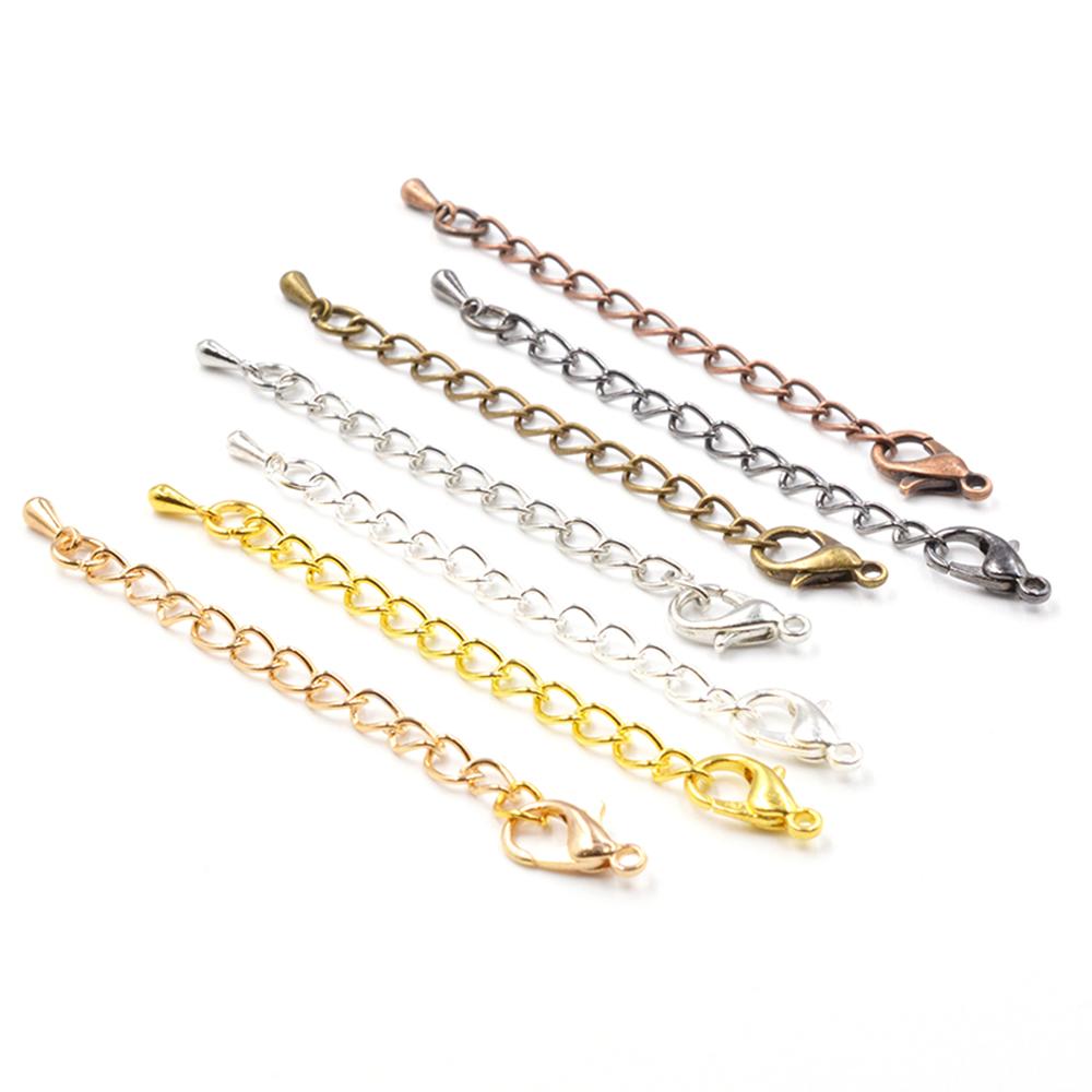 Бусины с каплями воды на конце, удлинительная цепь, карабины, соединитель для самостоятельного изготовления ювелирных изделий, браслетов, ожерелий, фурнитуры