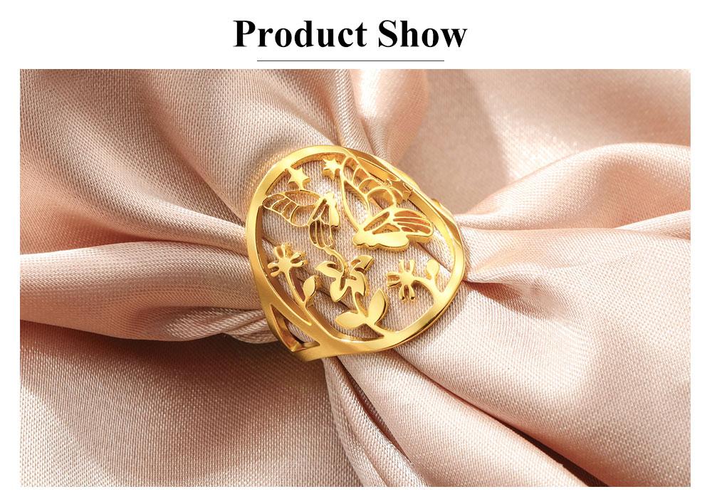 Cazador Butterfly Flower Women's Ring Stainless Steel Gold Color Aesthetic Finger Rings Jewelry Birthday Mother's Day Gift 2026